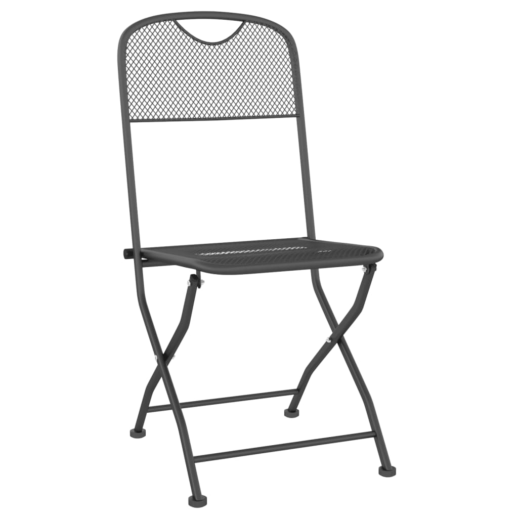 Garden Dining Set | Anthracite | Expanded metal mesh | Foldable