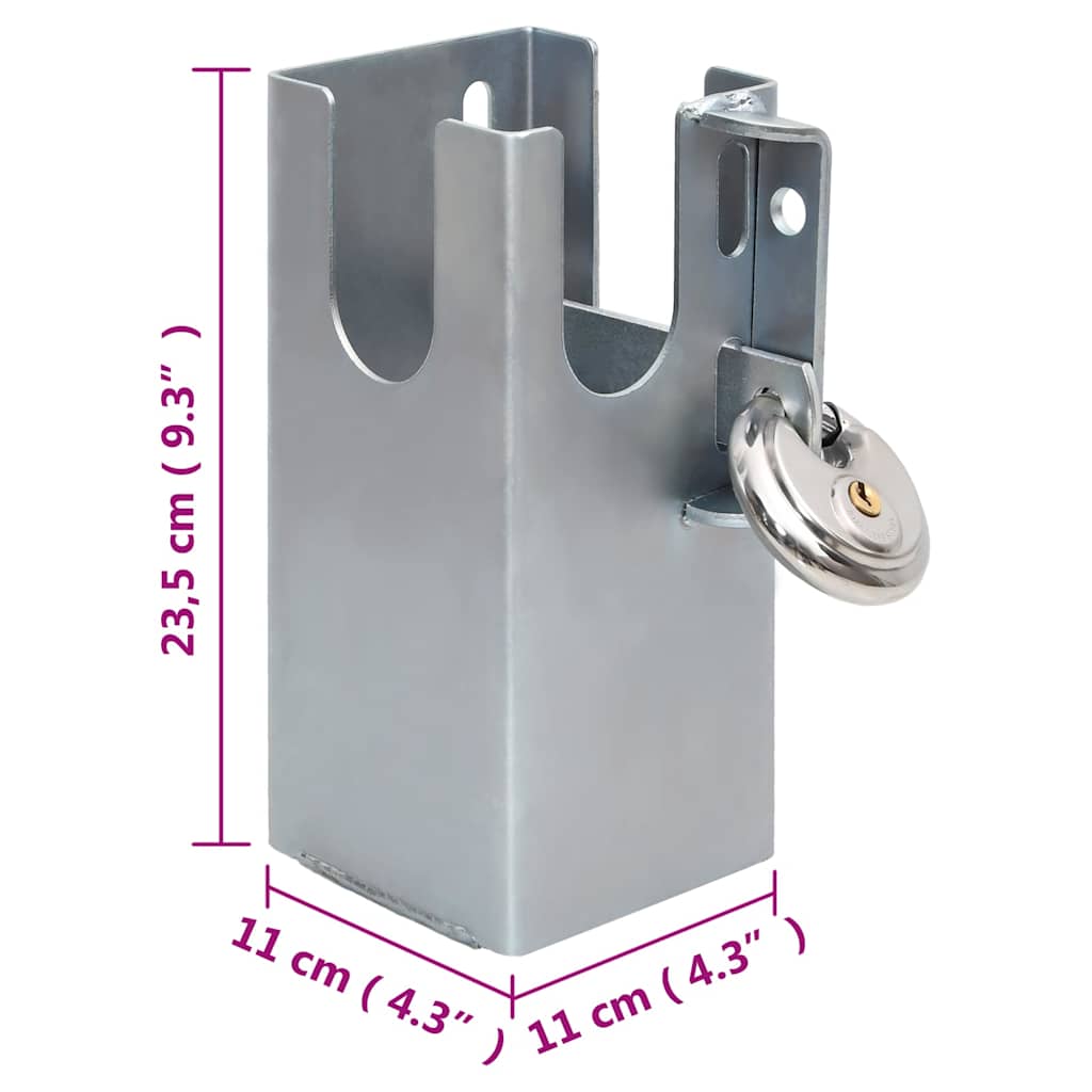 Hitch Lock Silver 11x11x23,5 cm Steel