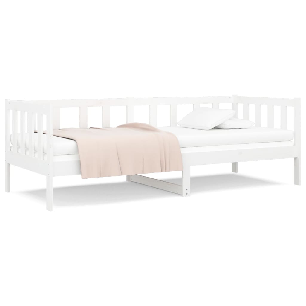 vidaXL Day Bed without Mattress White 90x190cm Solid Wood Pine