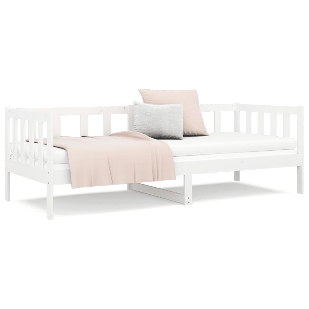 vidaXL Day Bed without Mattress White 90x190cm Solid Wood Pine