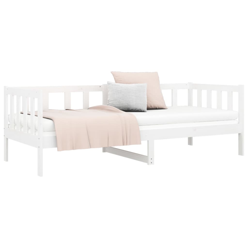 vidaXL Day Bed without Mattress White 90x190cm Solid Wood Pine