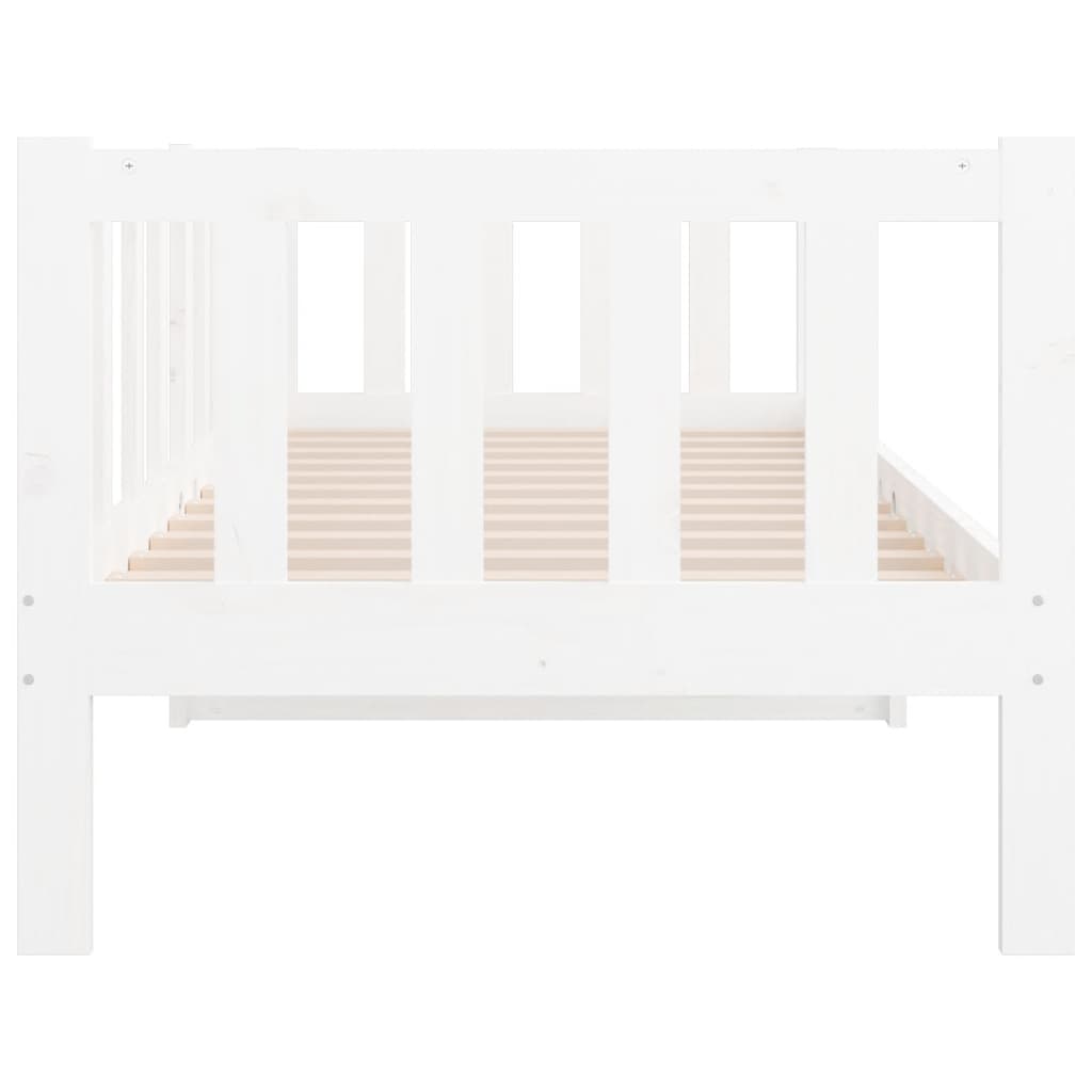 vidaXL Day Bed without Mattress White 90x190cm Solid Wood Pine