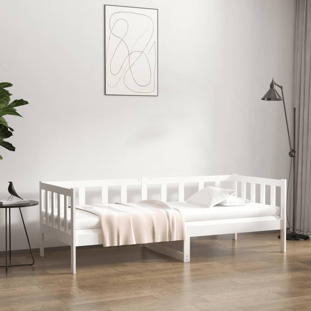 vidaXL Day Bed without Mattress White 90x190cm Solid Wood Pine