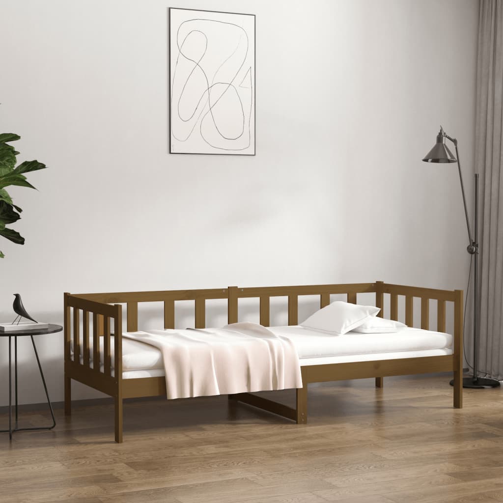 vidaXL Day Bed without Mattress Honey Brown 90x190cm Solid Wood Pine