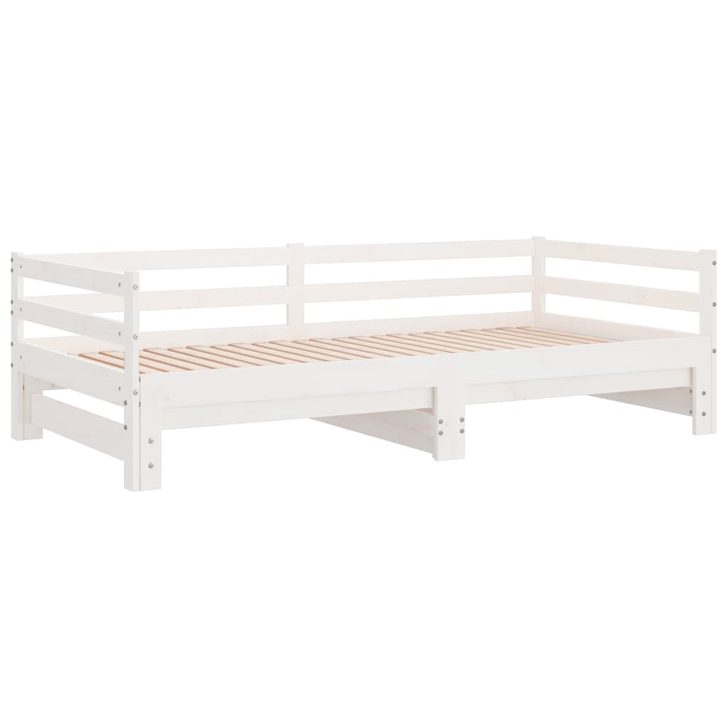 Pull-out Day Bed without Mattress White 90x190 cm