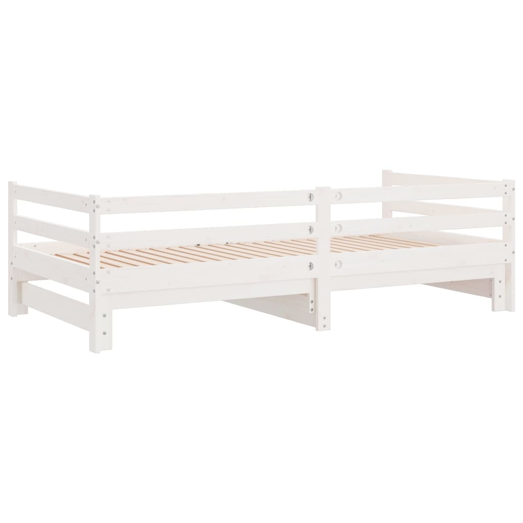 Pull-out Day Bed without Mattress White 90x190 cm