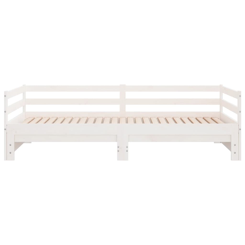 vidaXL Pull-out Day Bed without Mattress White 80x200 cm