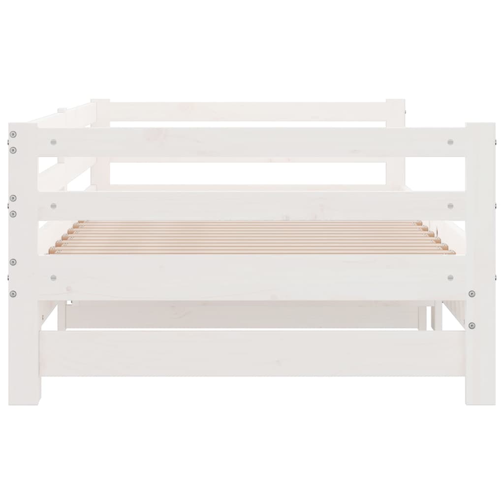 vidaXL Pull-out Day Bed without Mattress White 80x200 cm