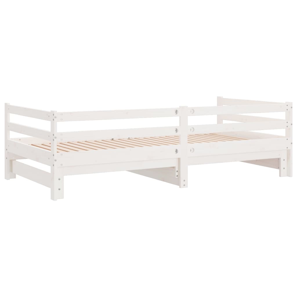 vidaXL Pull-out Day Bed without Mattress White 80x200 cm