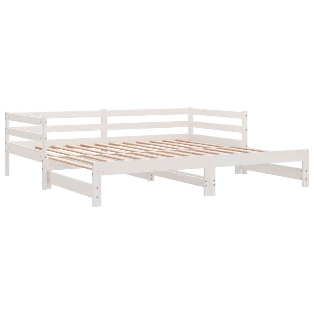 vidaXL Pull-out Day Bed without Mattress White 80x200 cm