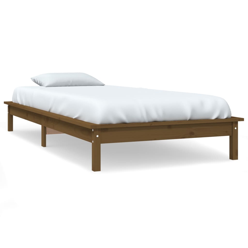 vidaXL Bed Frame without Mattress Honey Brown 90x200 cm Solid Wood