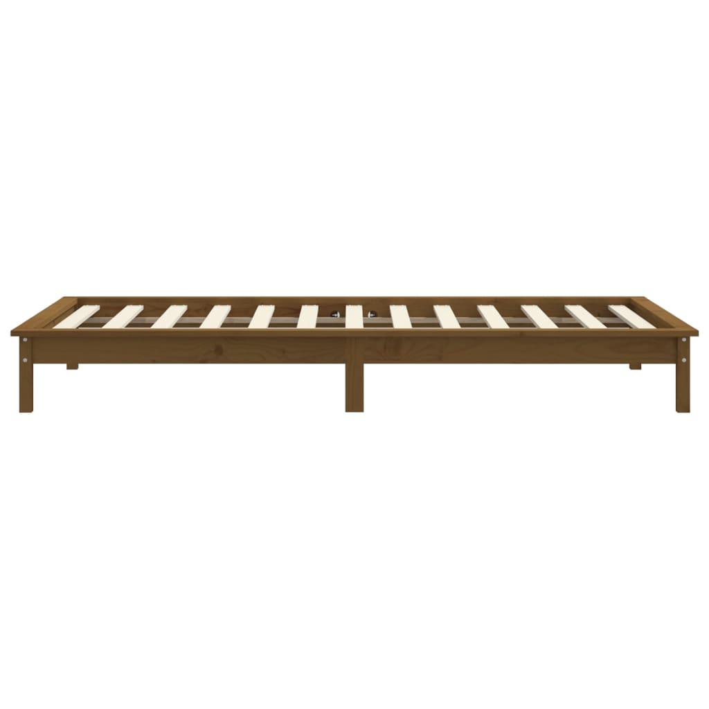 vidaXL Bed Frame without Mattress Honey Brown 90x200 cm Solid Wood