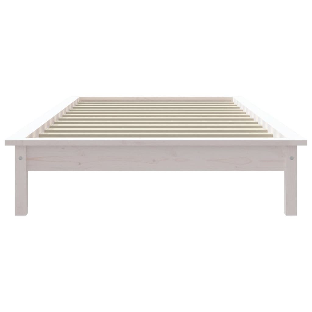 820532 vidaXL Bed Frame without Mattress White 100x200 cm Solid Wood