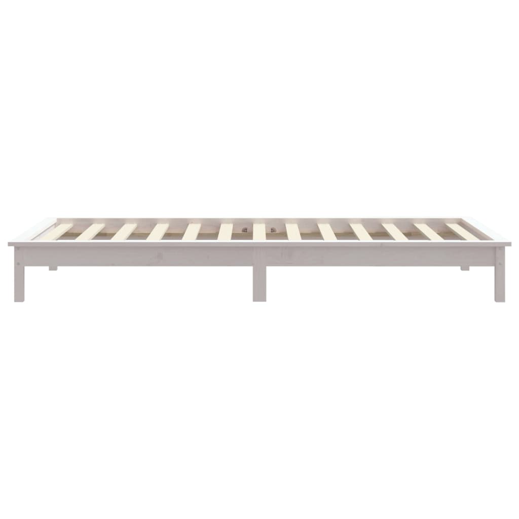 820532 vidaXL Bed Frame without Mattress White 100x200 cm Solid Wood