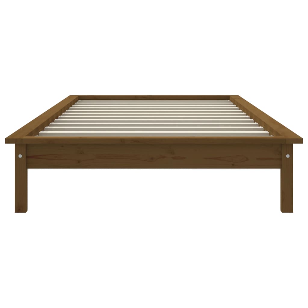 820534 vidaXL Bed Frame without Mattress Honey Brown 100x200 cm Solid Wood