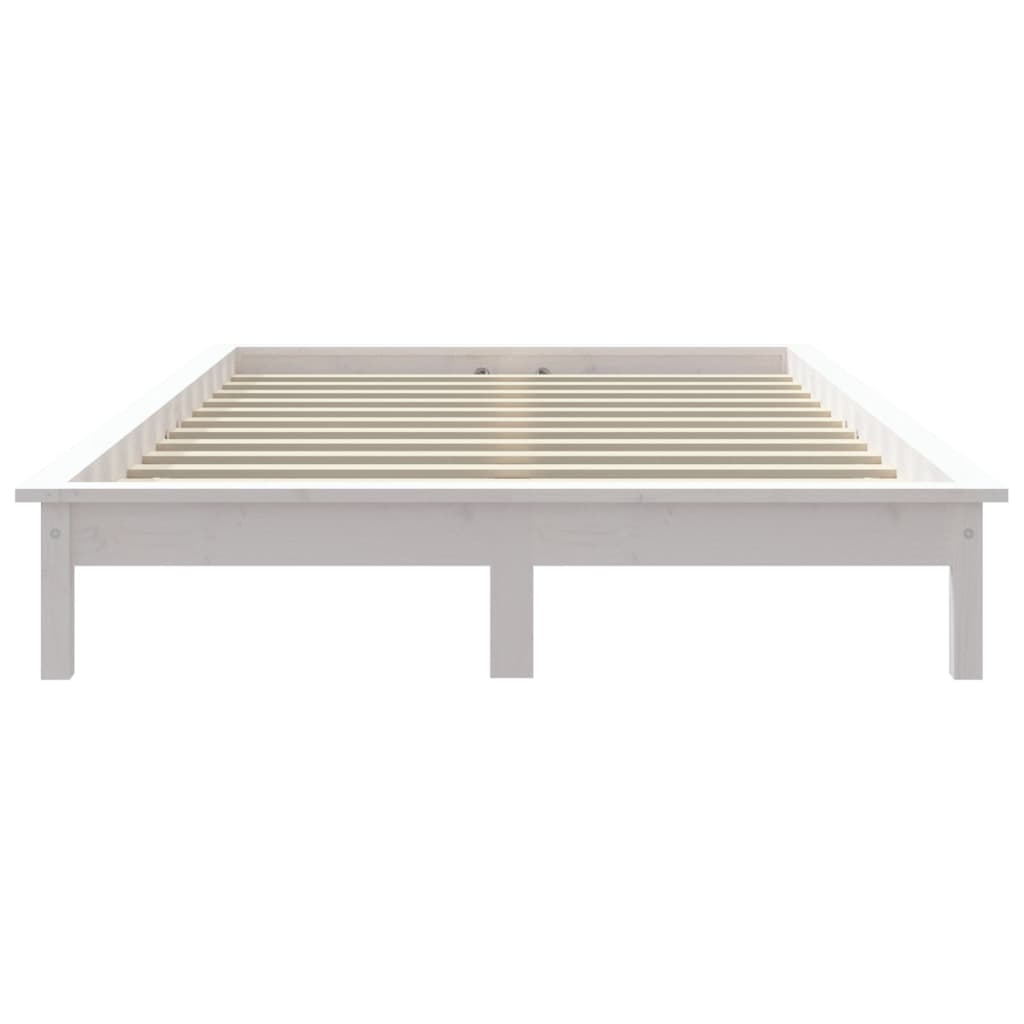 Bed Frame | White | Solid pine wood | 120x200 cm |  Durable  | Bed Frame