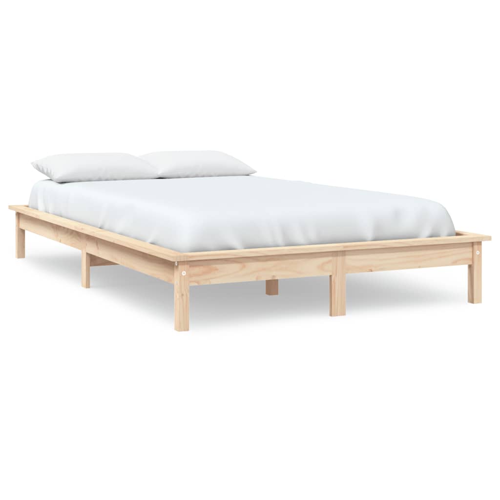 vidaXL Bed Frame without Mattress Solid Wood Pine King Size