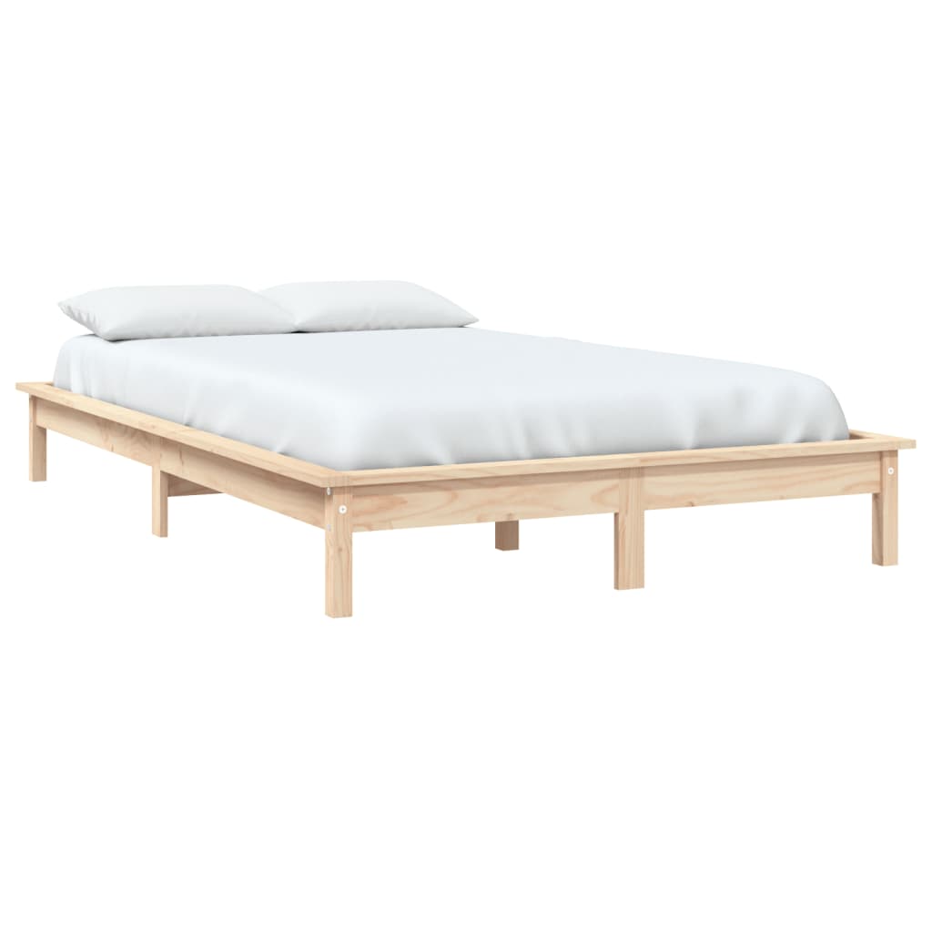 vidaXL Bed Frame without Mattress Solid Wood Pine King Size