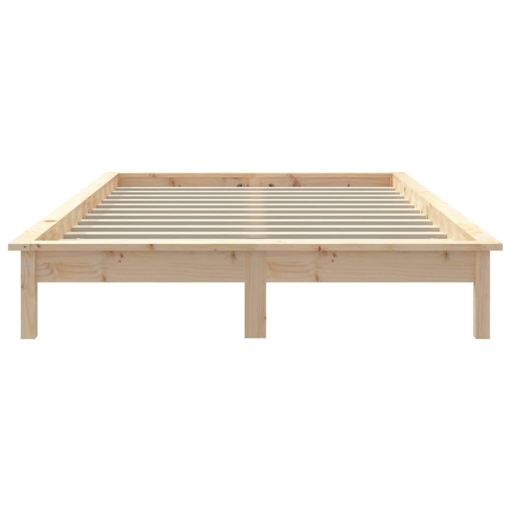 vidaXL Bed Frame without Mattress Solid Wood Pine King Size