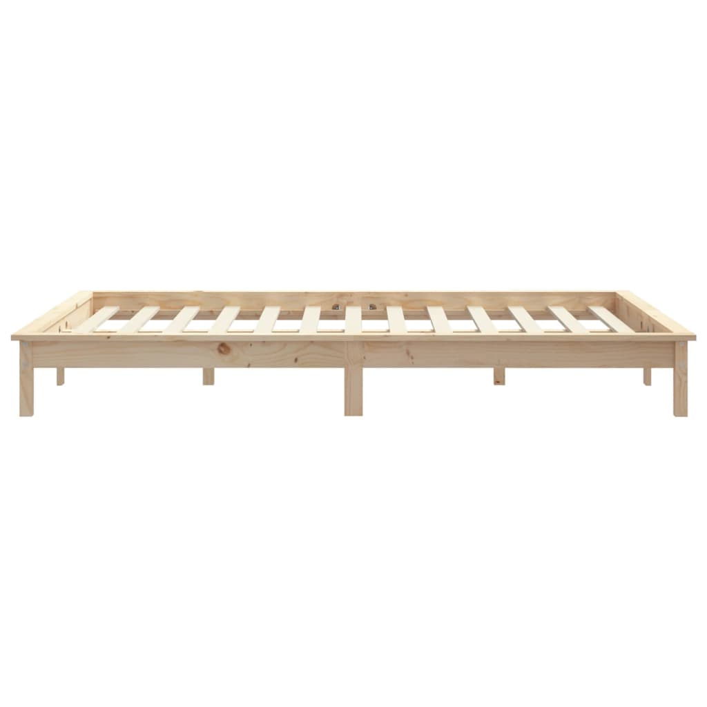 vidaXL Bed Frame without Mattress Solid Wood Pine King Size