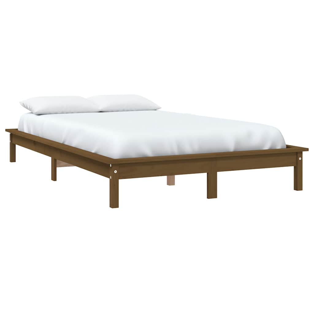 Bed Frame | Honey Brown | Solid Pine Wood | Double | Durable | Bed Frame