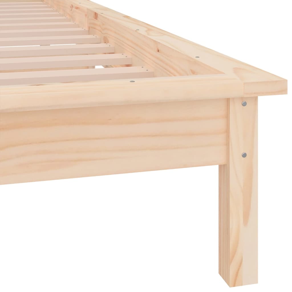 LED Bedframe 90x200 cm massief hout