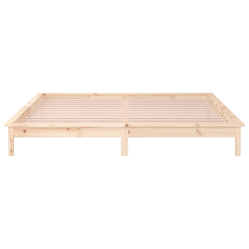 LED Bed Frame without Mattress 180x200 cm Super King  Solid Wood
