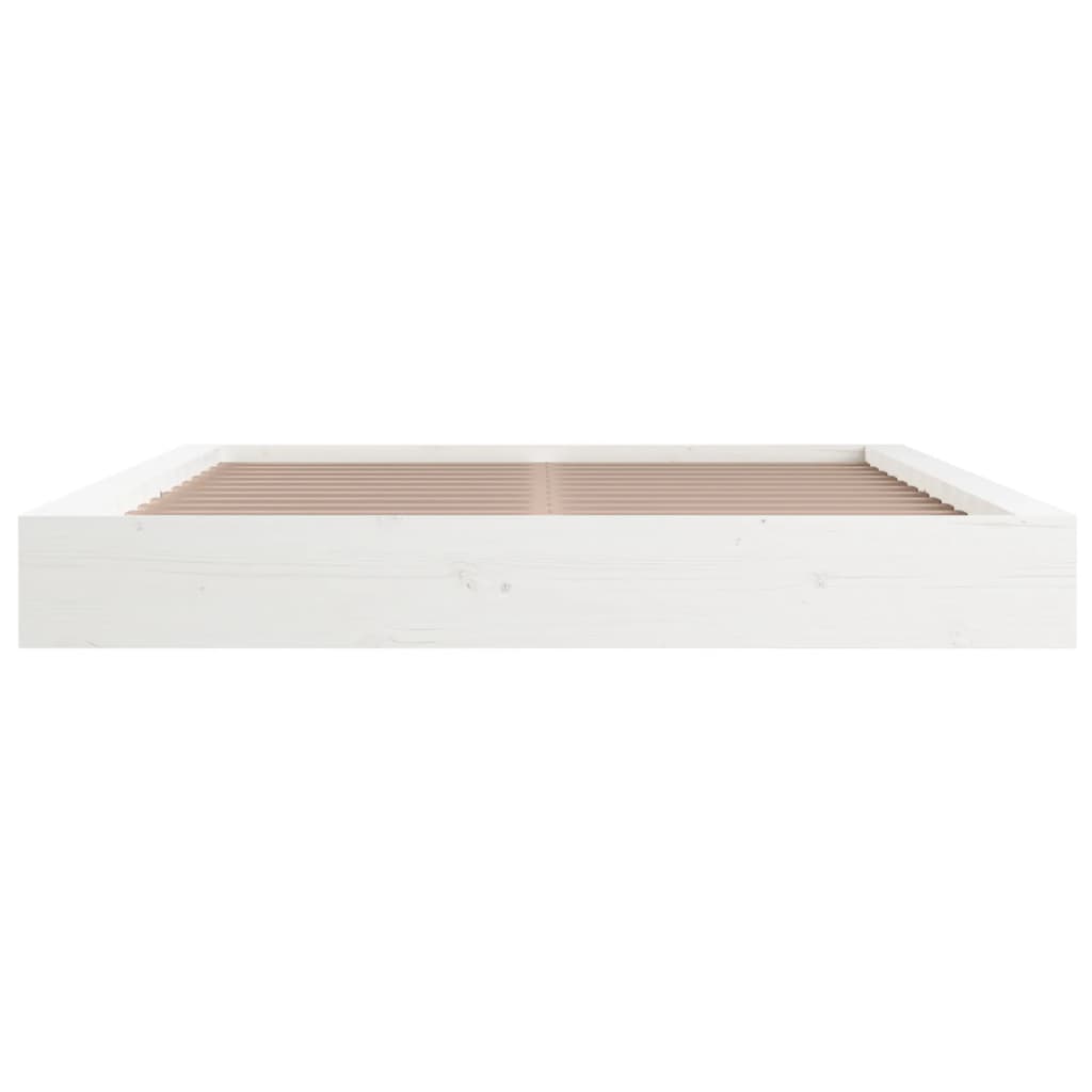 vidaXL Bed Frame without Mattress White 120x200 cm Solid Wood