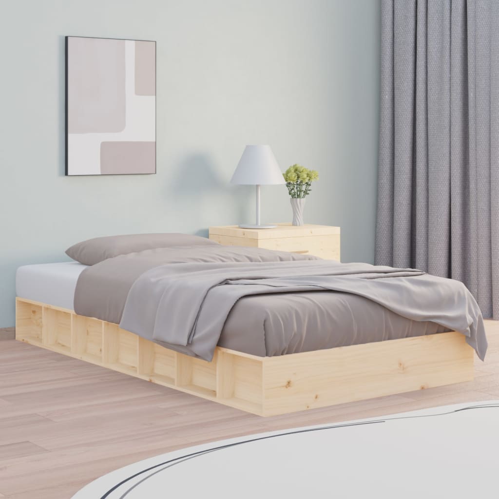 vidaXL Bed Frame without Mattress 135x190 cm Double Double Solid Wood