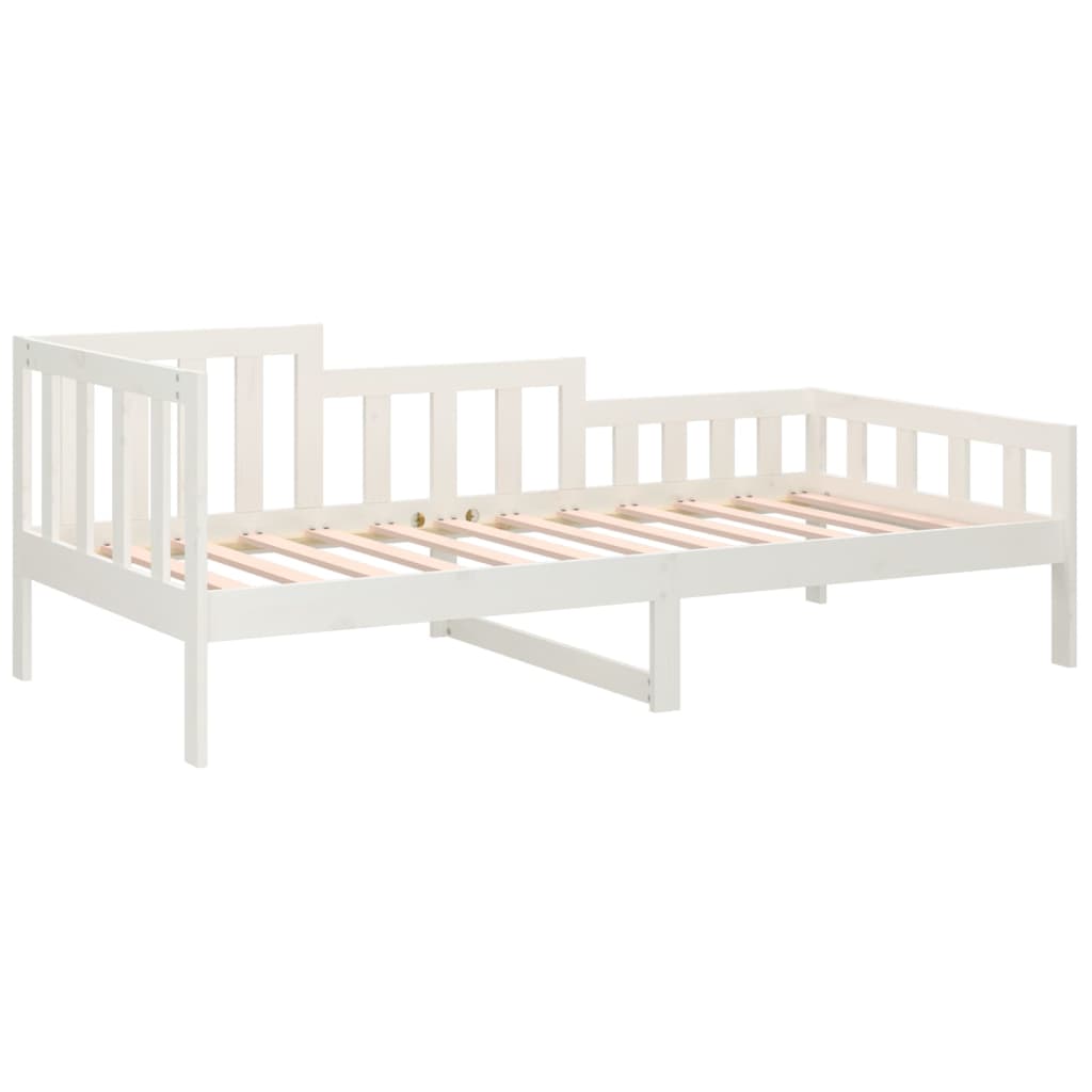 Day Bed without Mattress White 90x200 cm Solid Wood Pine