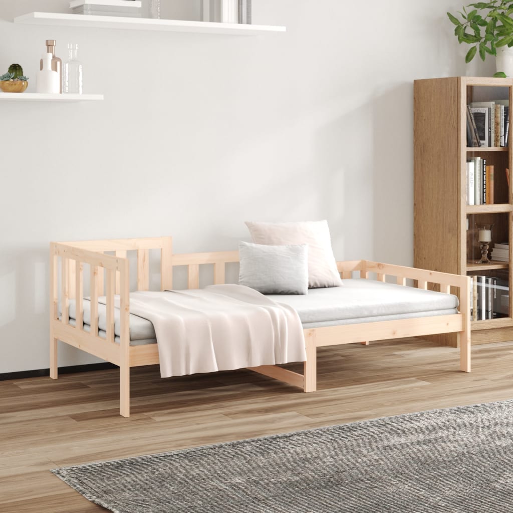Day Bed without Mattress 90x190 cm Single Solid Wood Pine