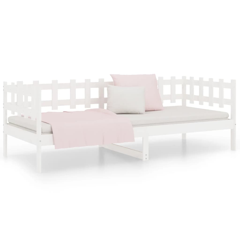 Day Bed without Mattress White 80x200 cm Solid Wood Pine