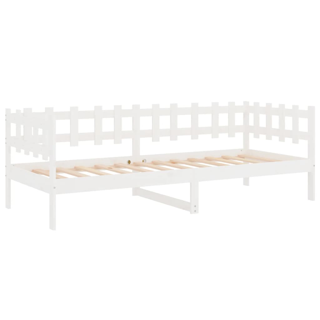 Day Bed without Mattress White 80x200 cm Solid Wood Pine