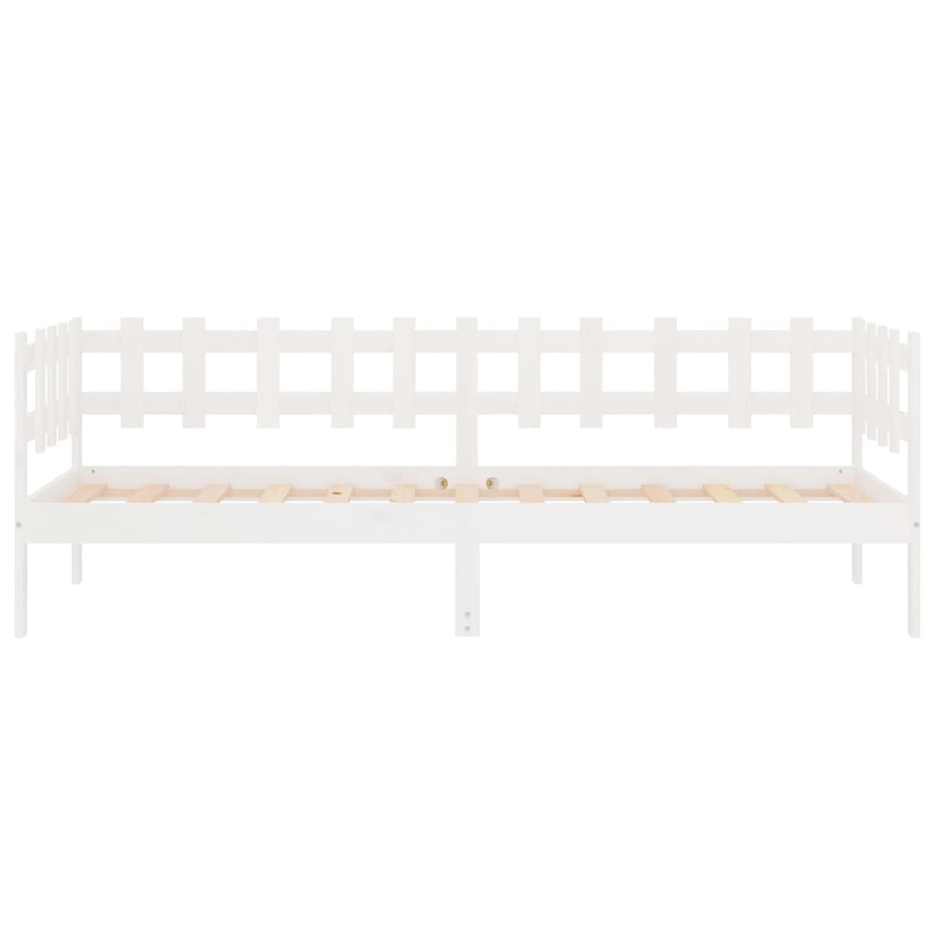 Day Bed without Mattress White 80x200 cm Solid Wood Pine