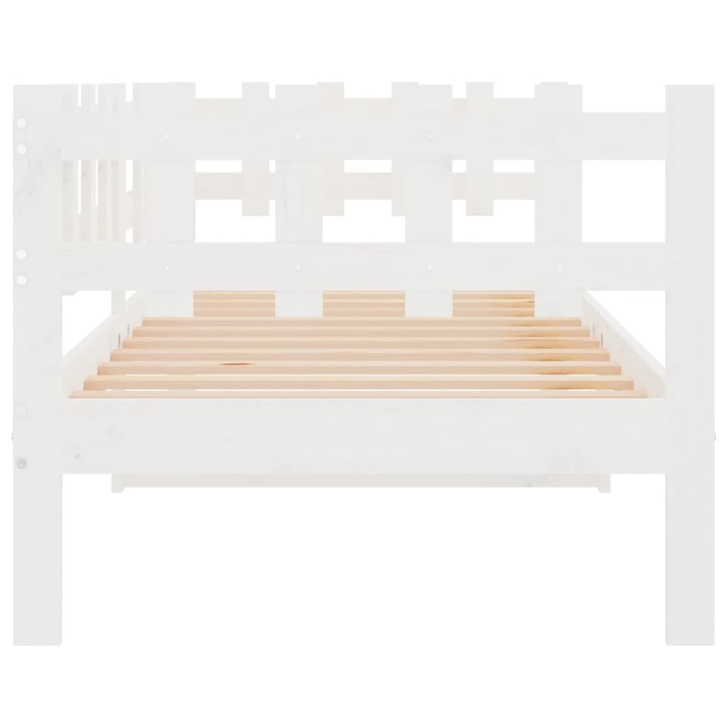 Day Bed without Mattress White 80x200 cm Solid Wood Pine