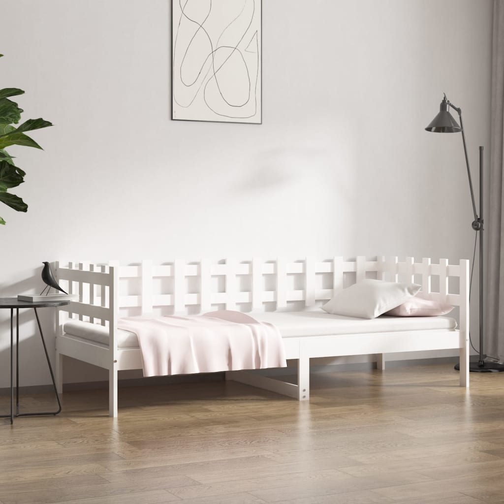 Day Bed without Mattress White 80x200 cm Solid Wood Pine