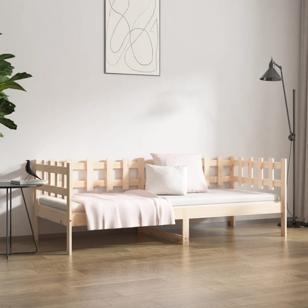 Day Bed without Mattress 90x190 cm Single Solid Wood Pine