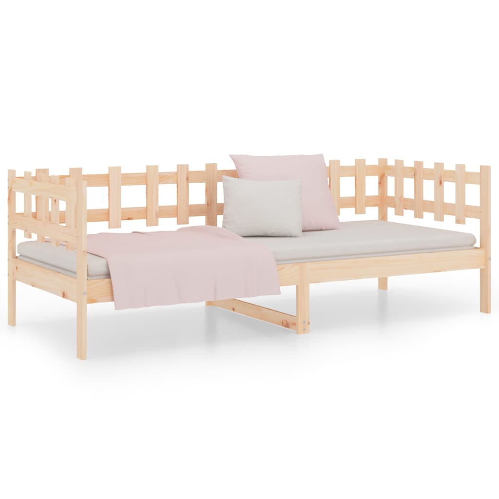 Day Bed without Mattress 90x190 cm Single Solid Wood Pine
