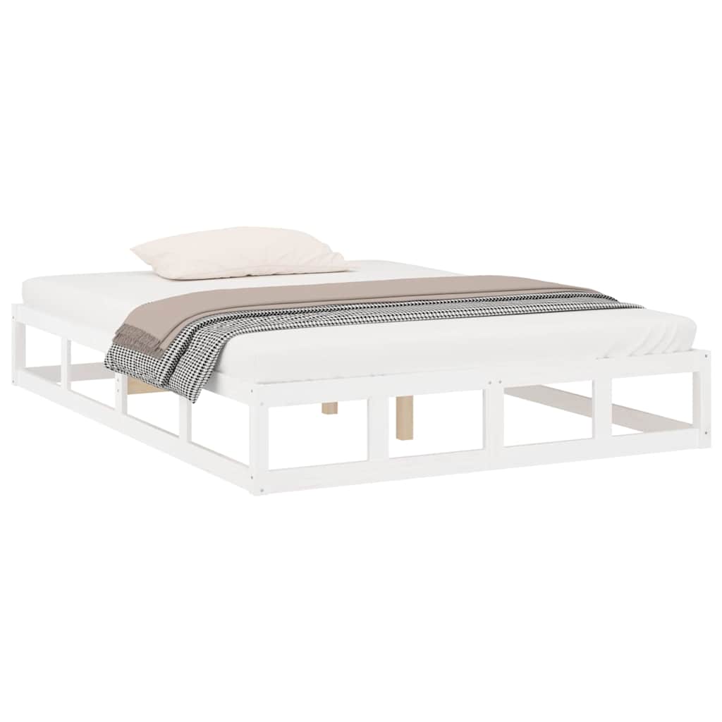 Bed Frame without Mattress White 120x200 cm Solid Wood