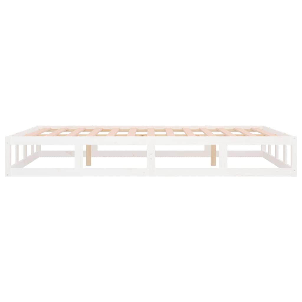 Bed Frame without Mattress White 120x200 cm Solid Wood