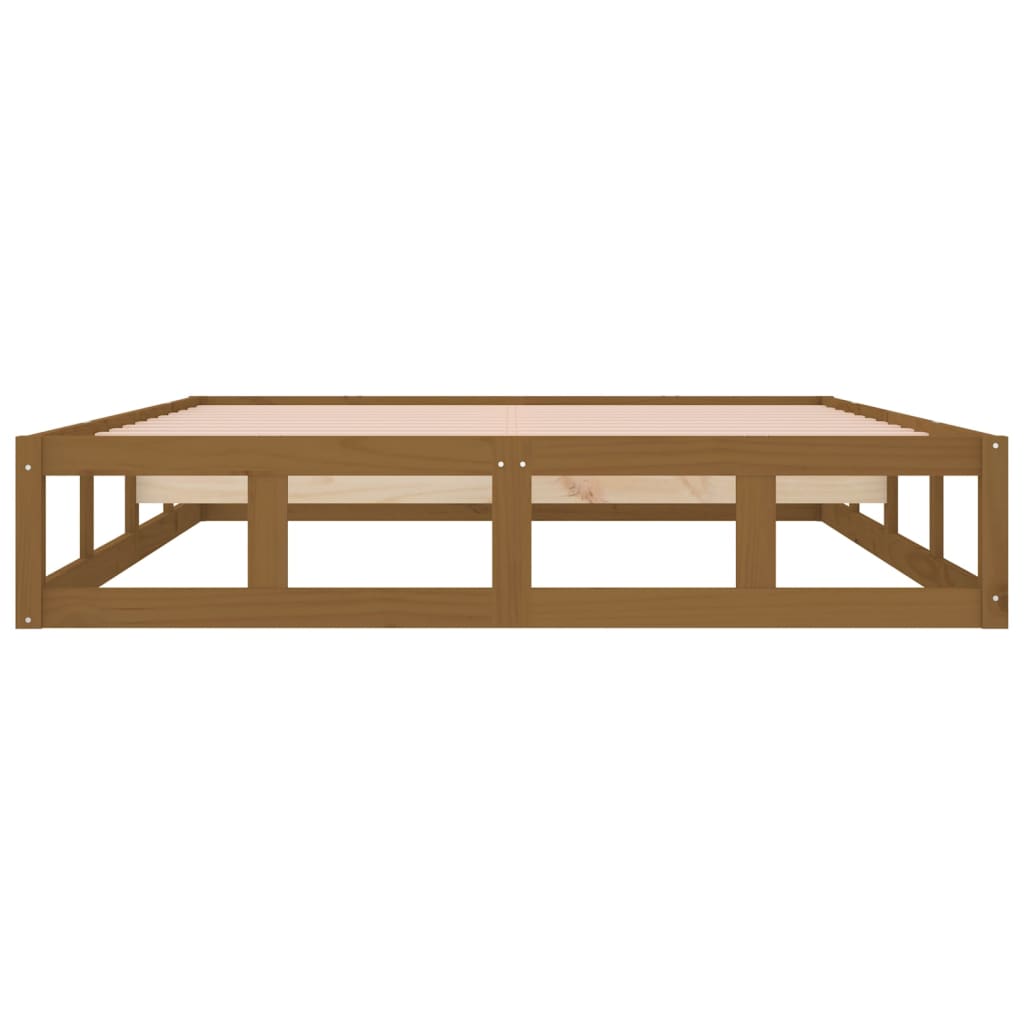Bed Frame without Mattress Honey Brown 120x200 cm Solid Wood