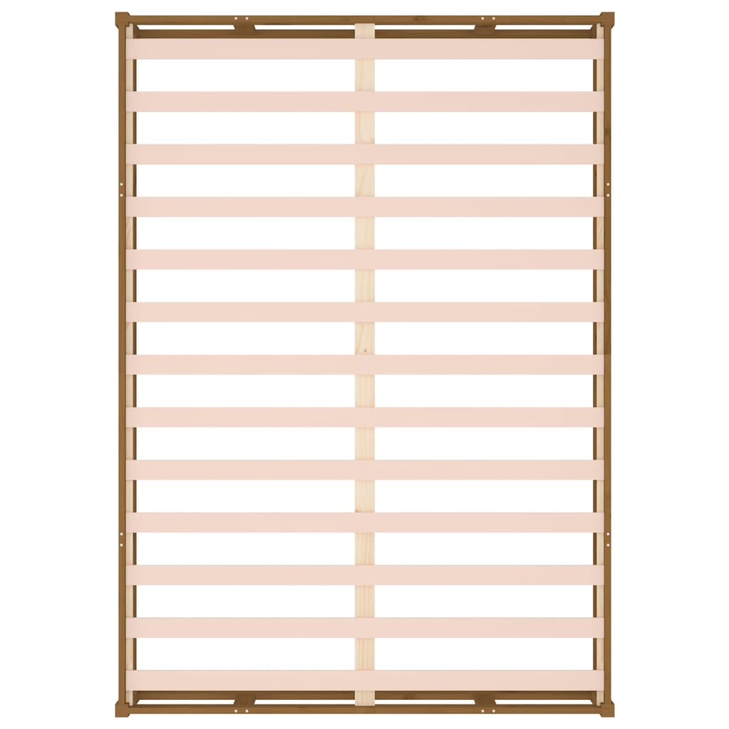 Bed Frame without Mattress Honey Brown 120x200 cm Solid Wood