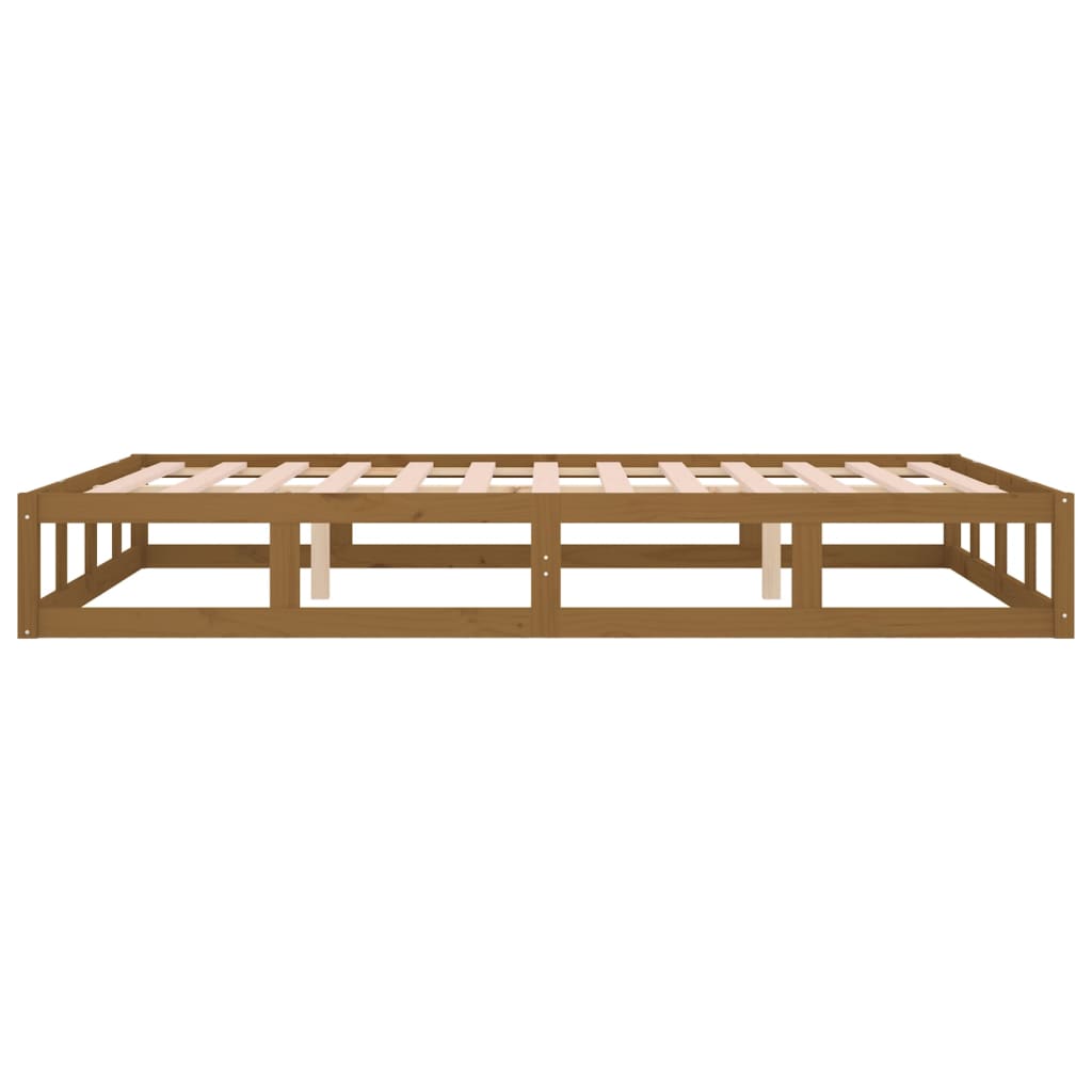 Bed Frame without Mattress Honey Brown 120x200 cm Solid Wood