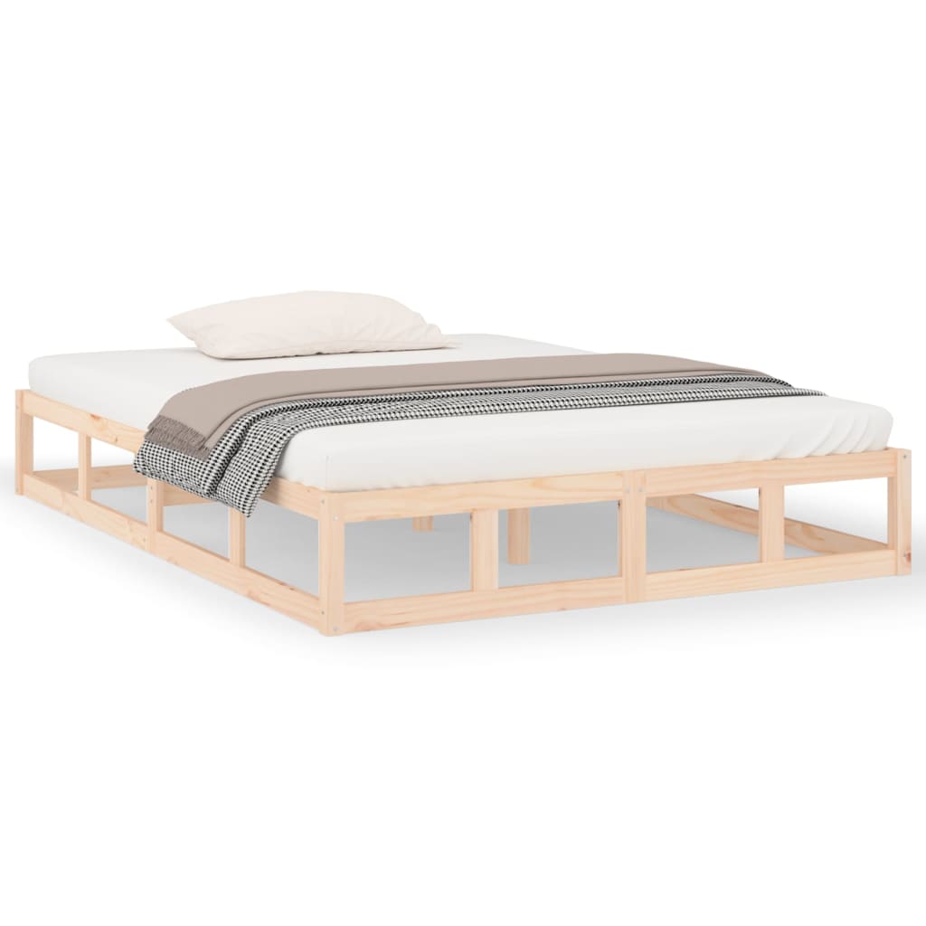 Bed Frame without Mattress 140x200 cm Solid Wood