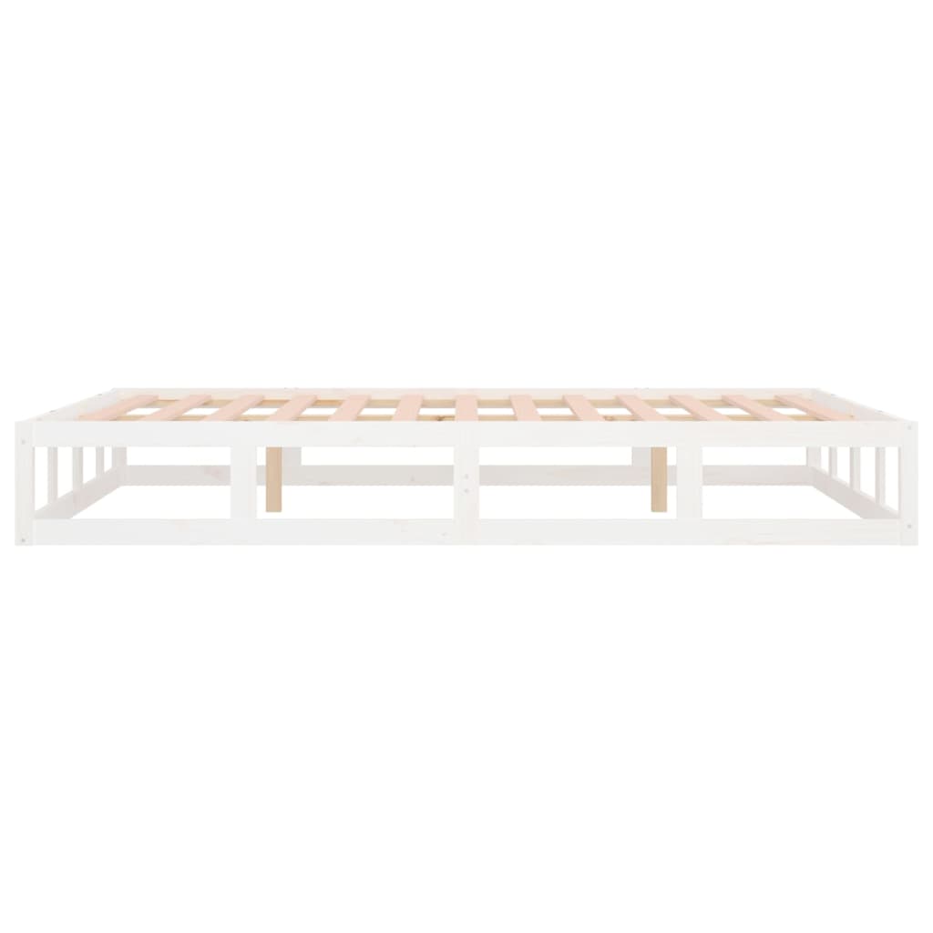 vidaXL Bed Frame without Mattress White 140x200 cm Solid Wood