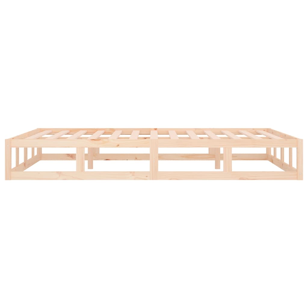 Bed Frame | Natural Wood | Solid Pine Wood, Plywood | Double | Durable