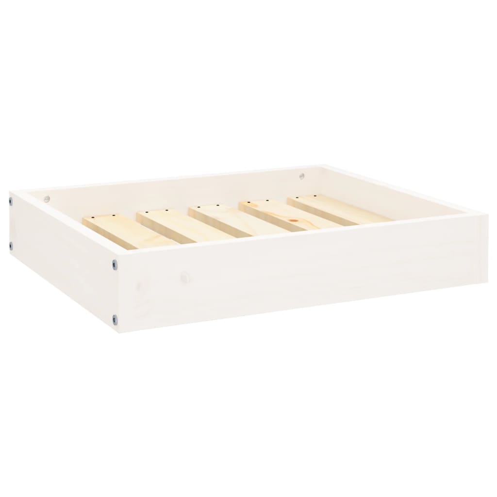 Dog Bed White 51,5x44x9 cm Solid Wood Pine