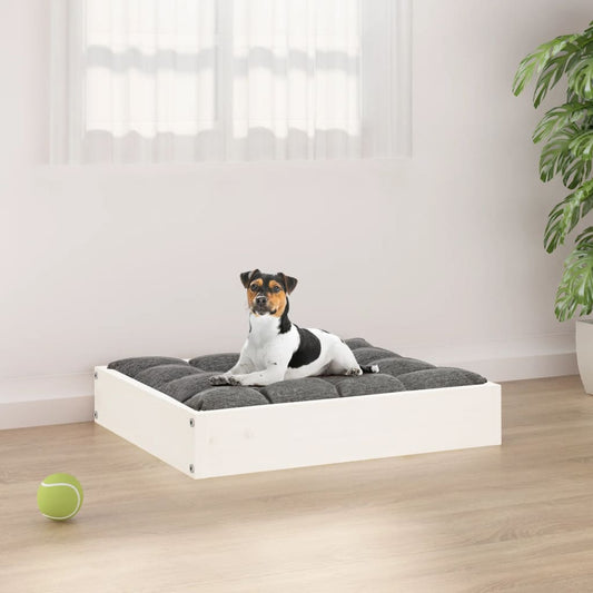 Dog Bed White 51,5x44x9 cm Solid Wood Pine