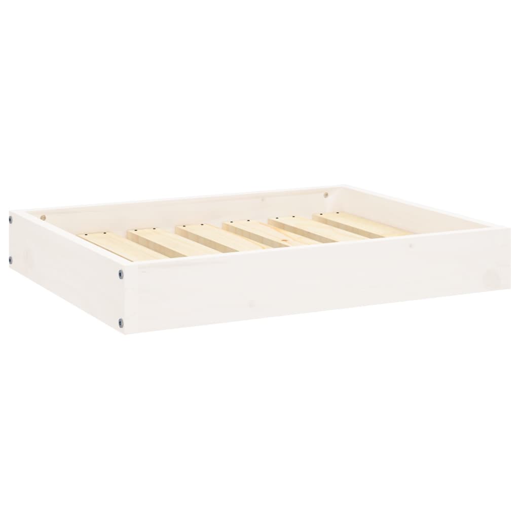 Dog Bed White 61,5x49x9 cm Solid Wood Pine