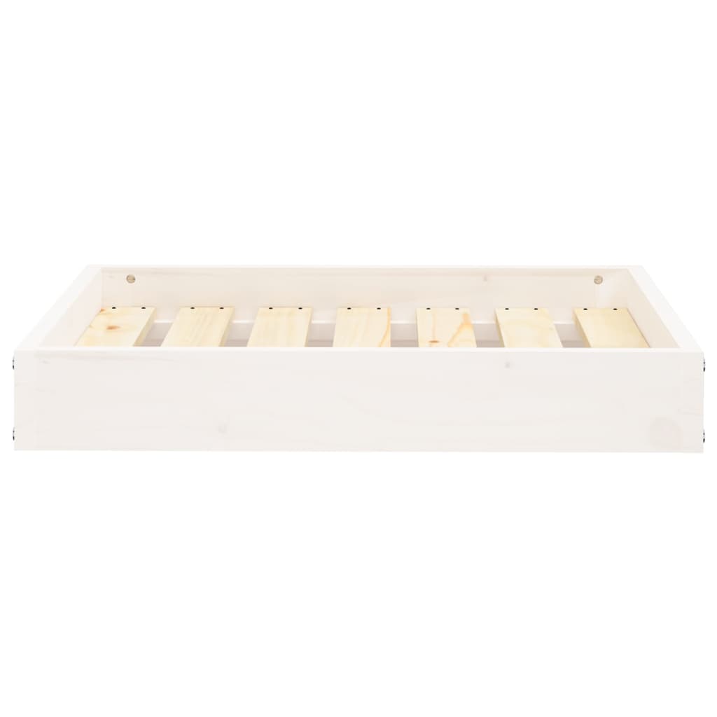 Dog Bed White 61,5x49x9 cm Solid Wood Pine